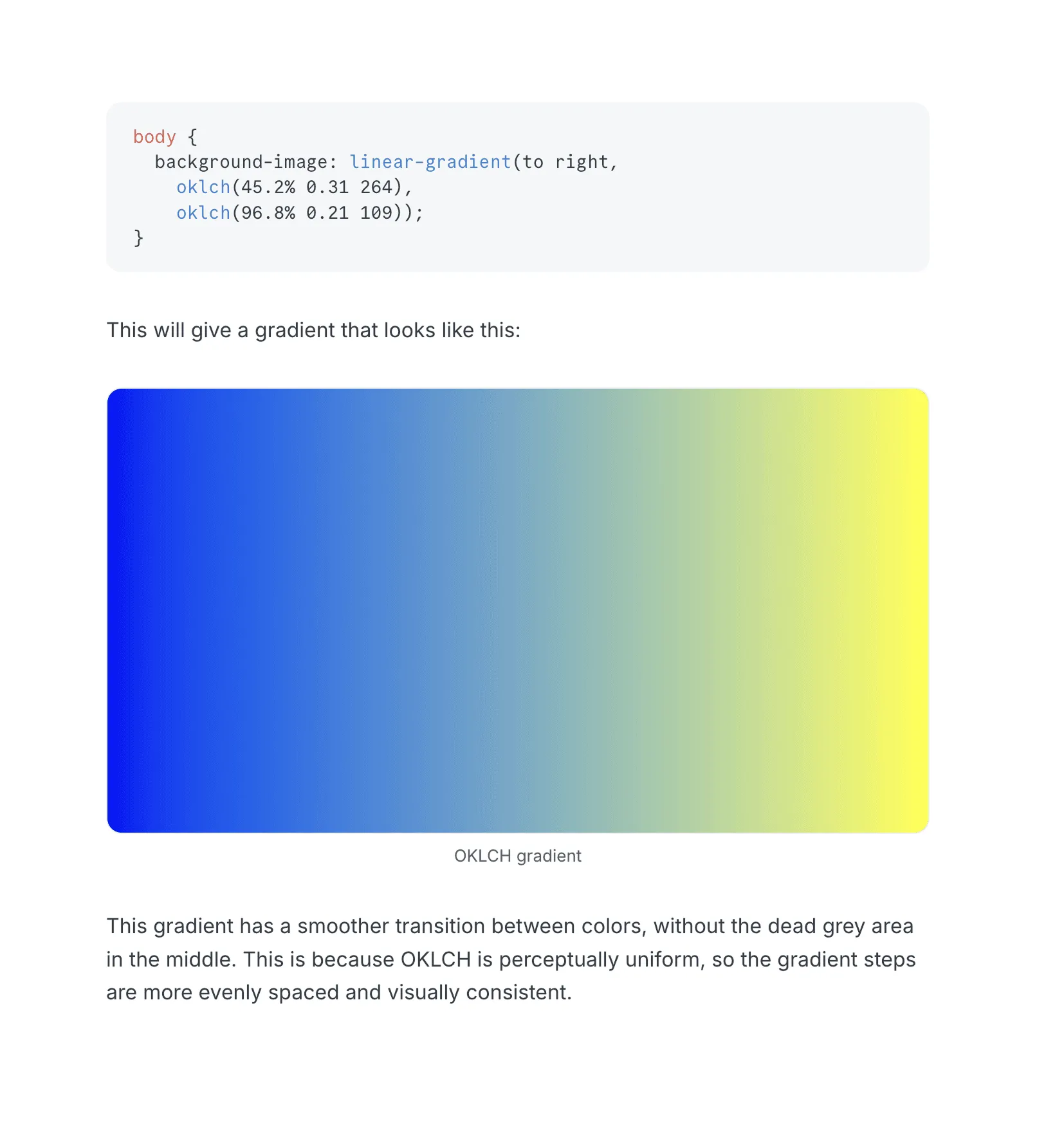 Tables, code blocks, and combinations of elements across blog pages