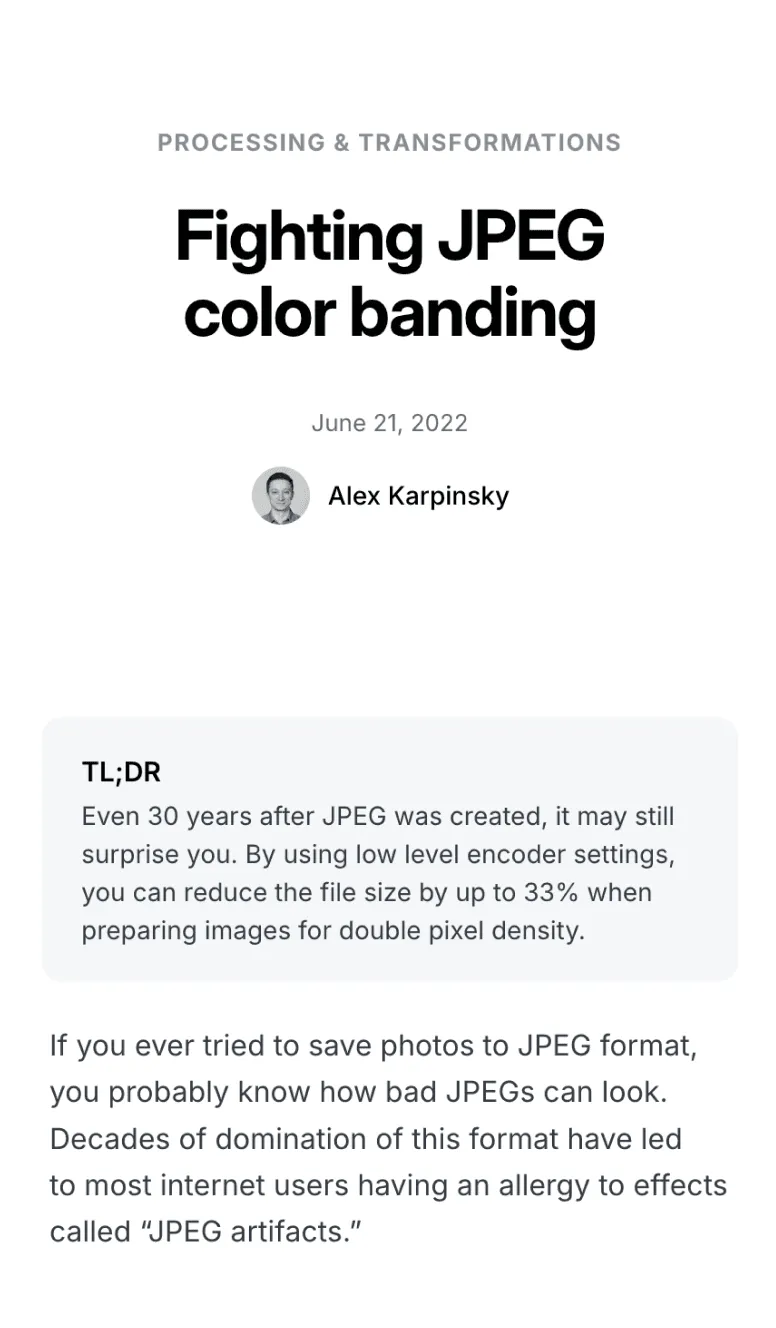 Tables, code blocks, and combinations of elements across blog pages