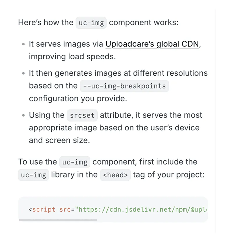Tables, code blocks, and combinations of elements across blog pages