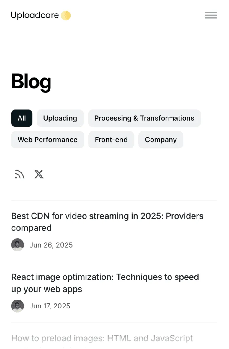 Tables, code blocks, and combinations of elements across blog pages