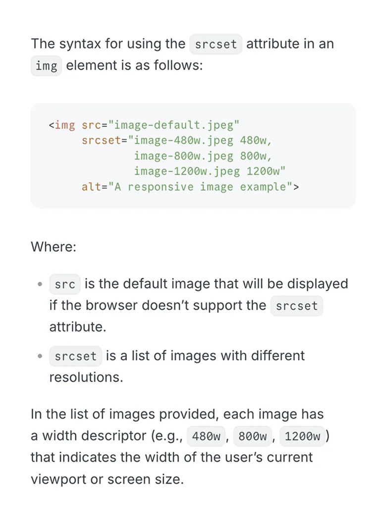 Tables, code blocks, and combinations of elements across blog pages